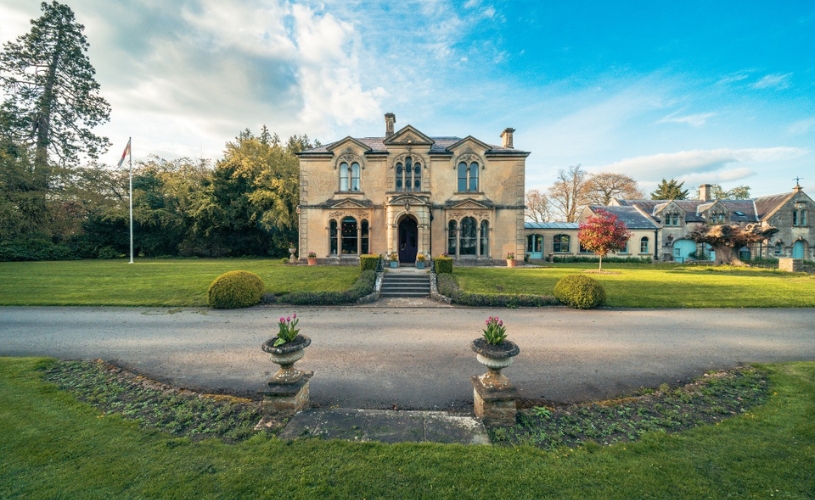 Aerial view of Beechfield House